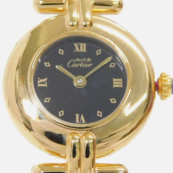 Cartier Must de VERMEIL Gold Quartz Ladies Watch With BOX main image 3